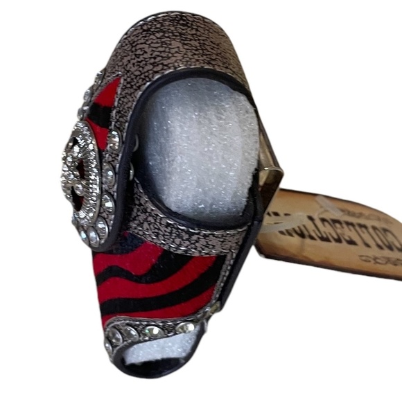 P&G Collection Western Style Case Leather  NWT Animal Print Red NWT - Picture 6 of 9